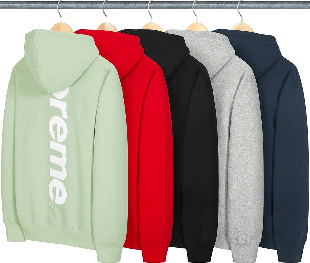 Satin Appliqué Hooded Sweatshirt